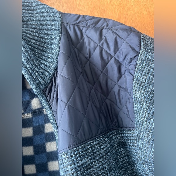 Mens Knitted Regular Fit Full Zip Sweater with Soft Brushed Flannel Lining - Picture 10 of 11